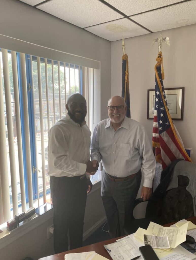Henry Ukazu with Michael Beneditto New York State Committee Chair on Education