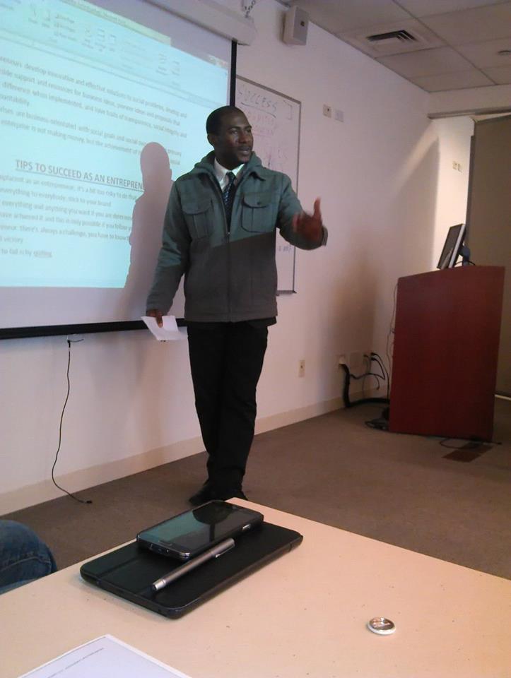 Henry Ukazu at a Presentation on the Role of Entrepreneurship